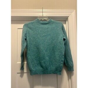 Micheal’s Wool Crewneck Sweater Made In Scotland  Women Size Medium Blue Preppy